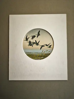 Ari Stolk - Fraaie realistische gouache - "wilde eenden bij zomeravond" - gesigneerd - 1983 kopen? Bied vanaf 78!