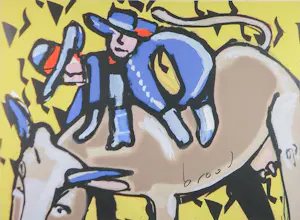 Herman Brood - Zeefdruk, Stier - Ingelijst (groot formaat) kopen? Bied vanaf 600!