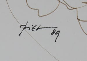 Piet Snoeren - Pentekening, Lot van twee uitzichten kopen? Bied vanaf 1!