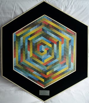 Curiosa - (Naar) Victor Vasarely : Herdenkingsmaquette 1979 , Samenwerking OBN en VAGWW kopen? Bied vanaf 75!