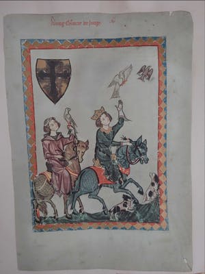 Niet of onleesbaar gesigneerd - Afbeeldingen van middeleeuwse Minnesangers kopen? Bied vanaf 1!