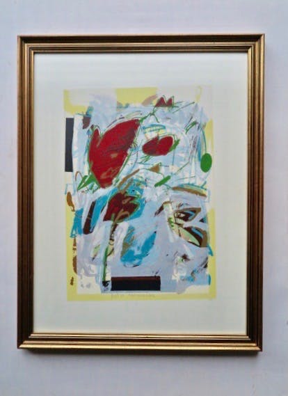 Pieter Vermeulen - Red Hearts and Papillon in landscape - In verguld houten lijst kopen? Bied vanaf 29!