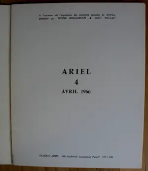 Karel Appel - Tentoonstellings catalogus: "Ariel" - 1966 kopen? Bied vanaf 150!
