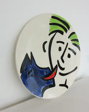 Bart Drost - Set van 3 keramieken (wand)borden, Dromeland & Lief baasje & Tussen de coulissen kopen? Bied vanaf 100!