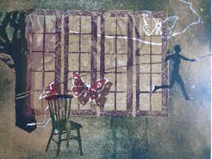 Andre Goezu - VLINDERS / KLEURLITHO / 50x70cm / SIG / 1975 verkocht voor € 45!