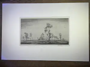 Johan Faber - Ets - Gronings landschap - Groninger Ploeg kopen? Bied vanaf 90!