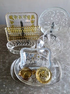 Walther glas - Collectie Schalen/Plateaus - Gedecoreerd Kristalglas - Leuk voor de Paastafel kopen? Bied vanaf 10!