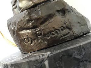 Curiosa - Charles Ruchot. Tafellamp .Smid kopen? Bied vanaf 75!