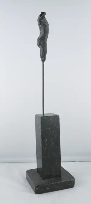 Eppe de Haan - Brons met hardstenen stokkel, Mannentorso kopen? Bied vanaf 300!