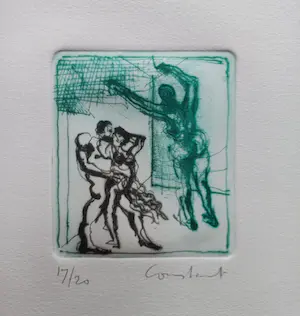 Constant - Happening II –gesigneerde kleuren ets kopen? Bied vanaf 375!