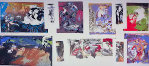 Anita de Baaij - Zeefrdruk en monotype, Lot van 7 zeefdrukken en 4 monotypes kaufen? Bieten Sie von 150!