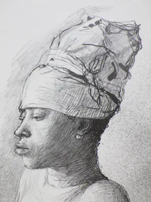 Aat Veldhoen - Afrikaanse vrouw - Rotaprint kopen? Bied vanaf 38!