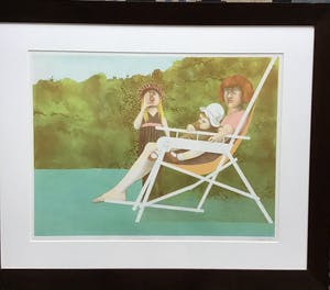 Aat Verhoog - Grote litho ,Moeder met kinderen, gesigneerd en ingelijst kopen? Bied vanaf 65!