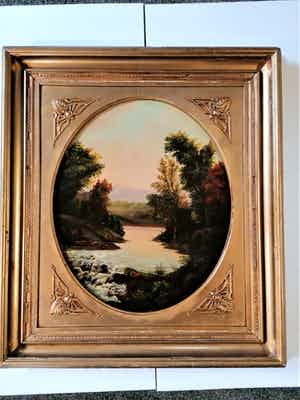Willem Jacobus Alberts - Rivierlandschap verkocht voor € 100!