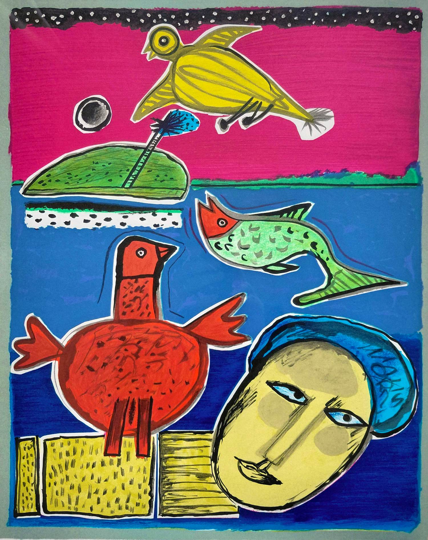 Corneille - Le marin, zeefdruk (mooi ingelijst) kopen? Bied vanaf 275!