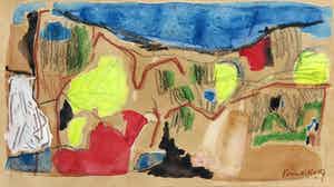 Corneille - Gemengde techniek, Landschap - Prachtig vroeg werk! - Ingelijst verkocht voor € 1500!