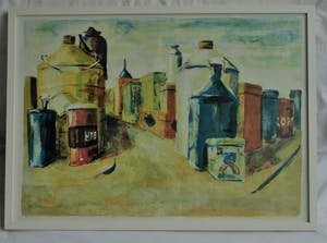 Jeroen Hermkens - Ingelijste litho , “Blikken stad” – 1992 kopen? Bied vanaf 1!