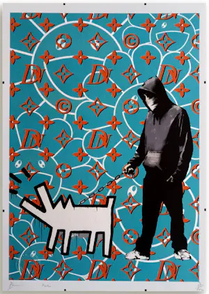 Death NYC - Banksy X Vuitton – zeefdruk met lijst kaufen? Bieten Sie von 100!