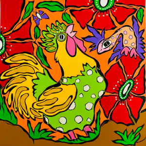 Caja Wong Chung - The proud rooster verkauft für € 45!