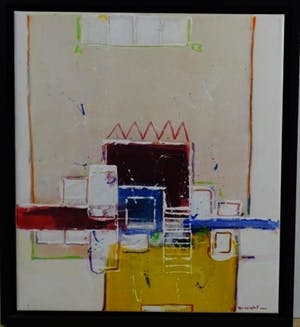 Ron van der Werf - met Acrylverf bewerkte MONOPRINT ABSTRACT Handgesigneerd kopen? Bied vanaf 125!