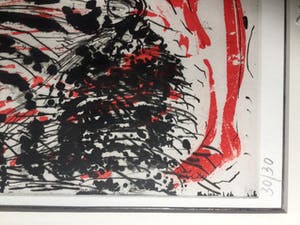 Ralf Kerbach - Naakte vrouw - Ets, Ingelijst kopen? Bied vanaf 75!