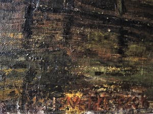 Pieter E. Adrianus Mansvelt Beck - Sfeervol rond 1920 geschilderd "Gracht bij eerste daglicht" gesigneerd kopen? Bied vanaf 30!