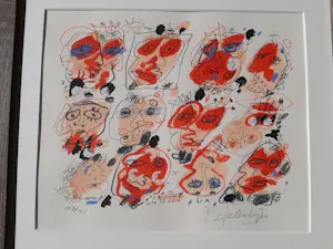 Kees Salentijn - Zeefdruk, People , ingelijst kopen? Bied vanaf 45!