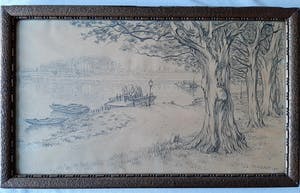 Co Breman - rivierlandschap met veerpont kopen? Bied vanaf 25!
