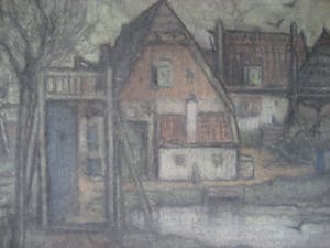 Henri van Daalhoff - 'Het oude hof aan het water' - pastel - 1950 kopen? Bied vanaf 150!
