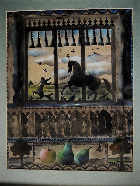 Nan Platvoet - Zeldzaam AQUAREL van op Texel geb. Graficus/Illustrator van de Arbeiderspers  kopen? Bied vanaf 1!