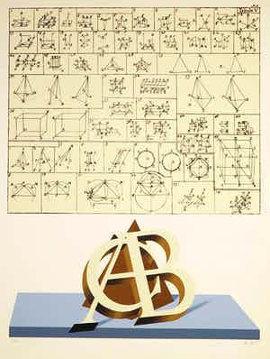 Lucio del Pezzo - Zeefdruk, Geometrico verkocht voor € 40!