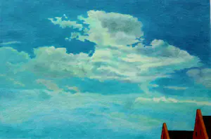 Sees Vlag - Ingelijste potlood tekening: "Haagsche tweeling" - 2014 kopen? Bied vanaf 100!