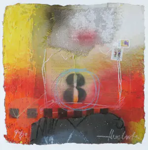 Theo Koster - Zeefdruk en collage, Zonder titel (8) - Ingelijst kopen? Bied vanaf 50!