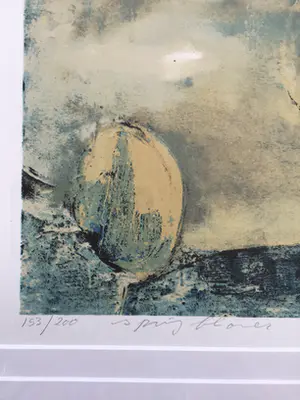 Toon Kuijpers - Zeefdruk, Spring Flower, gesigneerd en ingelijst kopen? Bied vanaf 45!