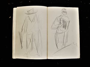 Gerard Schaperkotter - zijn schetsboek jaren 60 in olieverf-inkt en potlood - div. voorstellingen kopen? Bied vanaf 28!