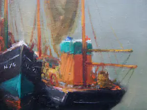 Ernest Paul Denis - Vissersschepen voor anker. kopen? Bied vanaf 50!