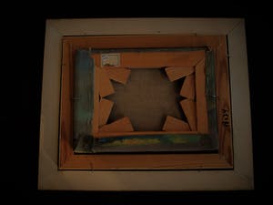 Niet of onleesbaar gesigneerd - Charmant impressionistisch olieverf(je) "Boerderij en kippen" monogram HP kopen? Bied vanaf 10!