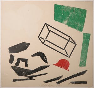 Carel Visser - Houtsnede op geschept papier, Zonder titel kopen? Bied vanaf 1!