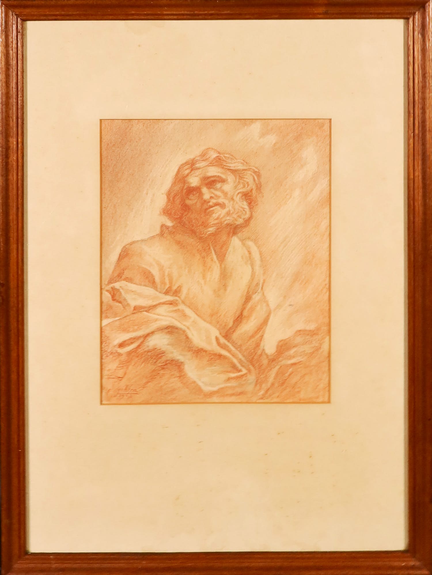 Johfra - Potloodtekening, Portret verkocht voor € 120!