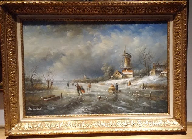 Niet of onleesbaar gesigneerd - IJSSCHAATSEN in de Polders verkocht voor € 1!