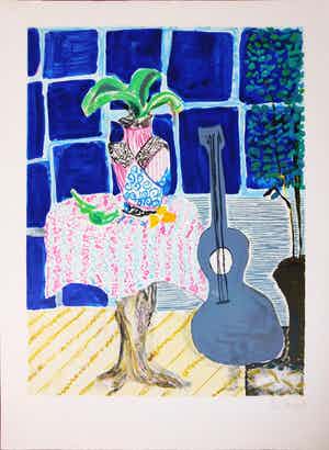 Wendy Chazin - Composition with Guitar and Vase verkocht voor € 25!