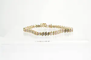 Acheter60- Chique geel-goud (14krt) & diamanten (2 ct) zg. slinger of guirlande armband? Enchérissez de 1120!