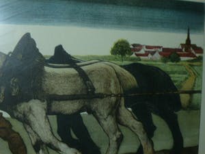 Maurice Langaskens - Kleurenets "Le symbole du calvaire". kopen? Bied vanaf 35!