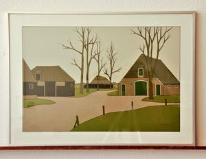 Klaas Bernink - Landschap met boerderijen kopen? Bied vanaf 150!