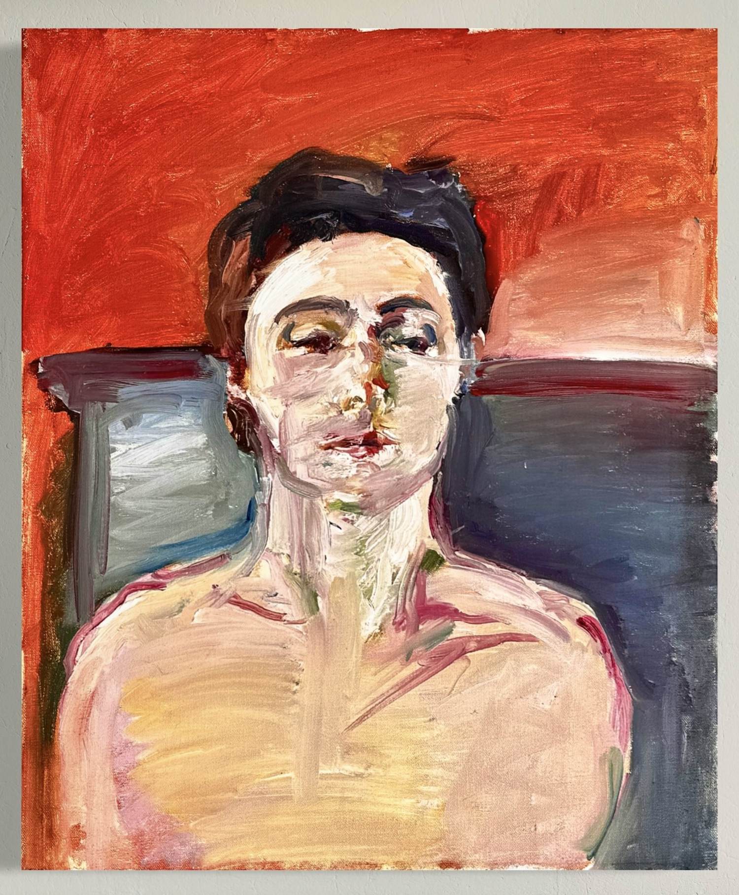 Marcus De Vestele - Prächtiges expressionistisches Porträt auf Leinwand, um 1970 kaufen? Bieten Sie von 180!