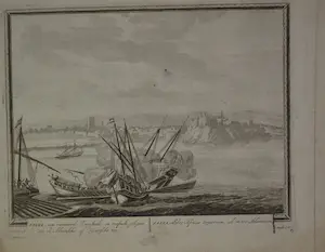 Pieter Schenk - gravure, zeestrijd aan de spaanse zee kopen? Bied vanaf 20!