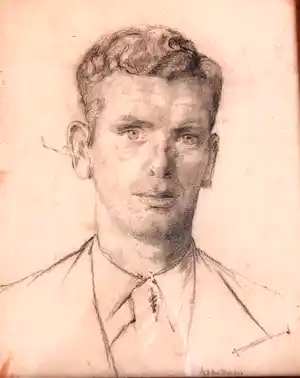 Albert Mulder - Albert BJ Mulder (1889-1987) - portret van een jonge man in kostuum verkocht voor € 35!