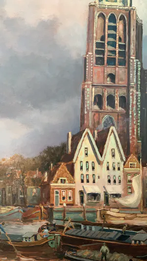 Martin van Waning - Gezicht op Dordrecht kopen? Bied vanaf 1250!