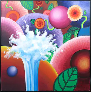 Sofia Ramselaar - Acryl op doek, Fountain of Joy kopen? Bied vanaf 35!