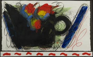 Hens Huurdeman - Gemengde techniek op papier, Abstract stilleven - Ingelijst kopen? Bied vanaf 1!